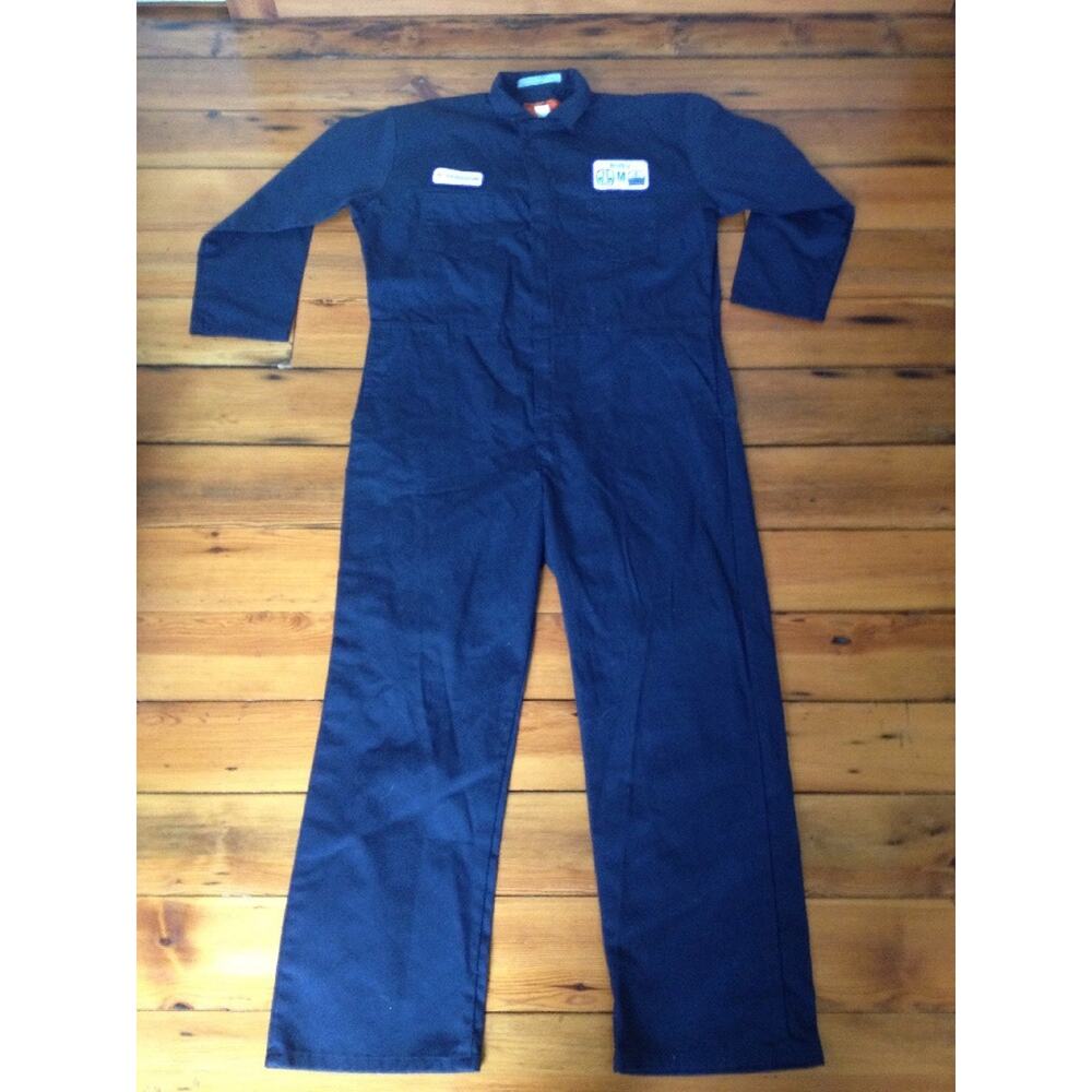 Vintage Washington DC Metro Subway Patches Jumpsuit Coveralls 52" Chest 46x30.5